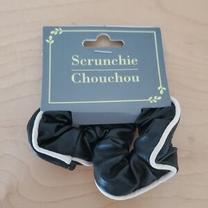 Black Scrunchie with White Trim
